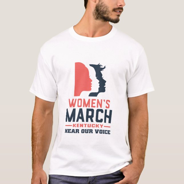 Camiseta A Marcha das Mulheres em Kentucky Ouvem a nossa Vo (Frente)