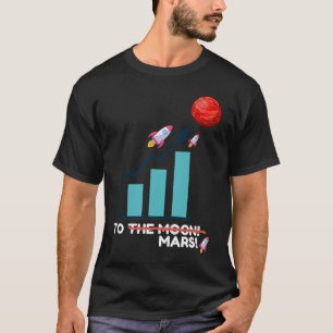 Camiseta A MARTE! Stock vai a Marte e não a Lua Engraçada