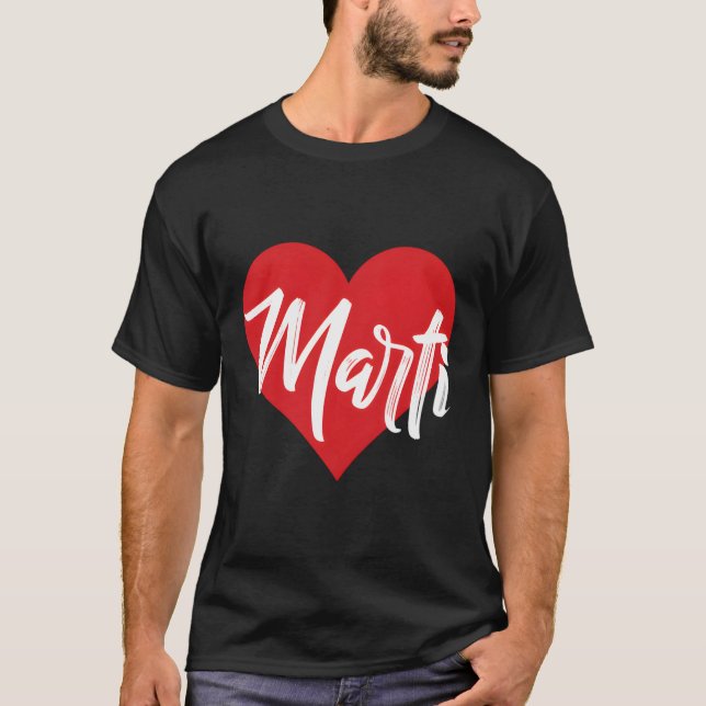Camiseta A Marti Primer Nombre Yo Corazã ³ N (Frente)