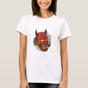Camiseta A máscara de Hannya japonesa