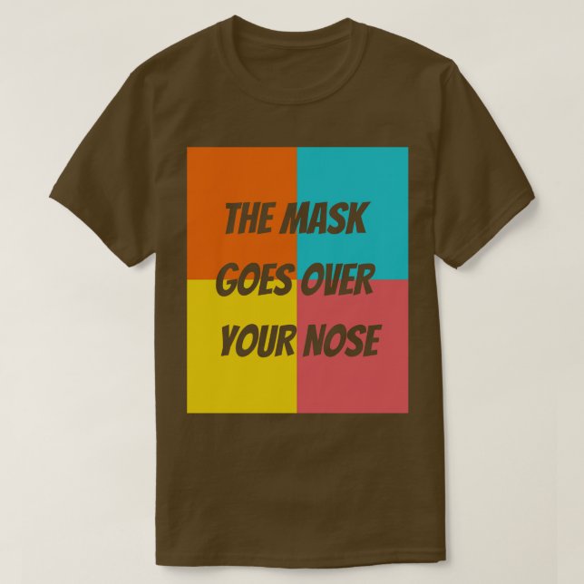 Camiseta a máscara passa pelo nariz (Frente do Design)