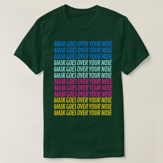 Camiseta a máscara passa pelo nariz 5 (Frente do Design)