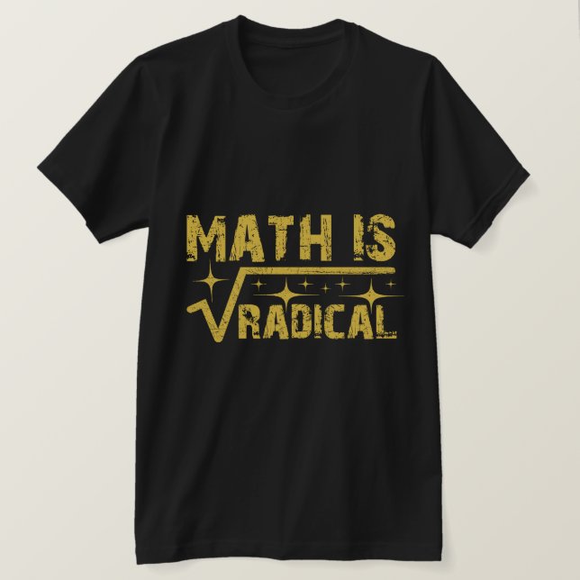 Camiseta A matemática é a citação da educação radical (Frente do Design)