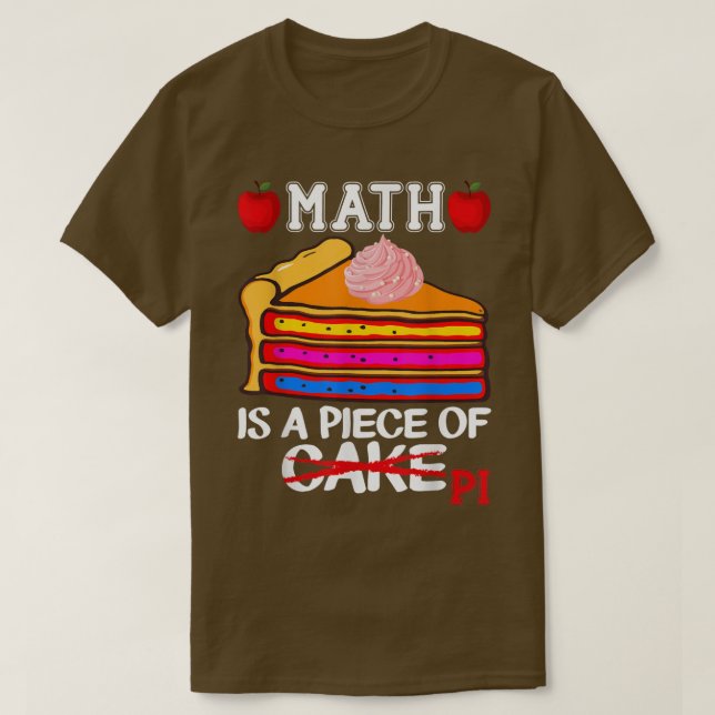 Camiseta A Matemática Engraçada É Um Pedaço De Professora P (Frente do Design)