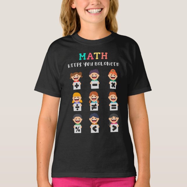 Camiseta A matemática mantém você equilibrado (Frente)