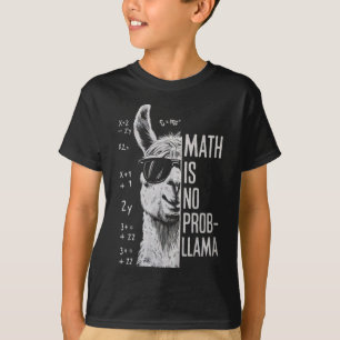 Camiseta A Matemática Não É Prob-llama Homem Mulher Llama E