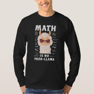 Camiseta A matemática não é problema-Llama Llama engraçado