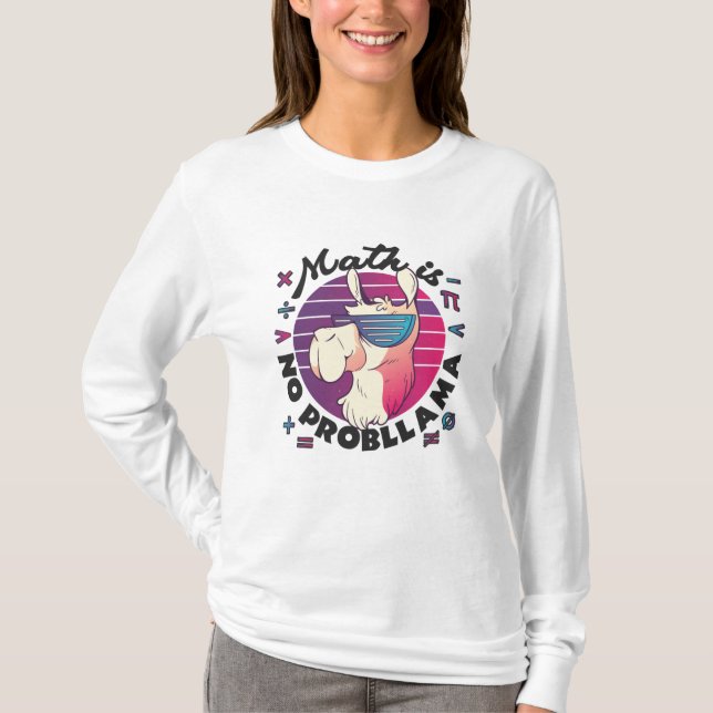 Camiseta A Matemática Não É ProbLlama (Frente)
