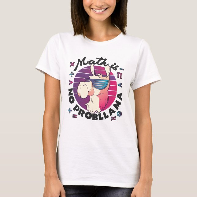 Camiseta A Matemática Não É ProbLlama (Frente)