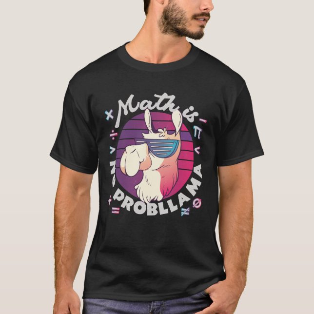 Camiseta A Matemática Não É ProbLlama (Frente)