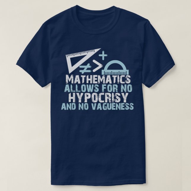 Camiseta A MATEMÁTICA Não Permite HIPOCRISIA E Sem Vaguene (Frente do Design)