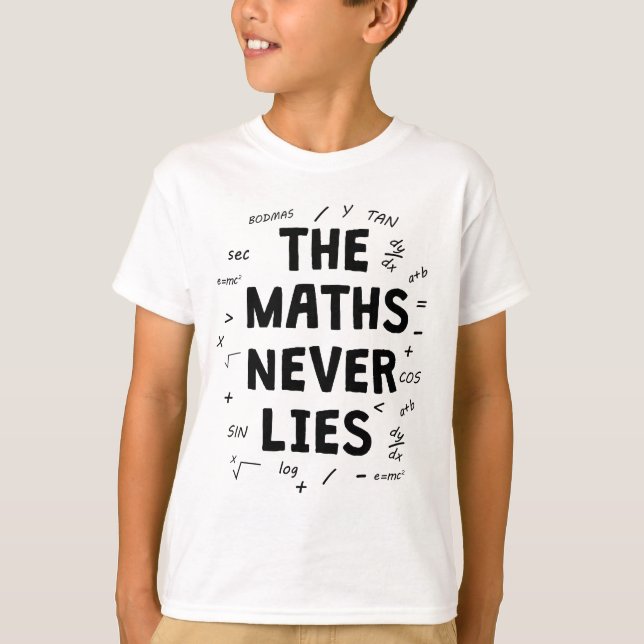 Camiseta A matemática nunca mente (Frente)