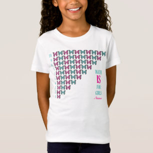 Camiseta A matemática personalizada é para meninas, mim a