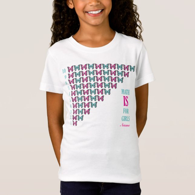 Camiseta A matemática personalizada é para meninas, mim ama (Frente)