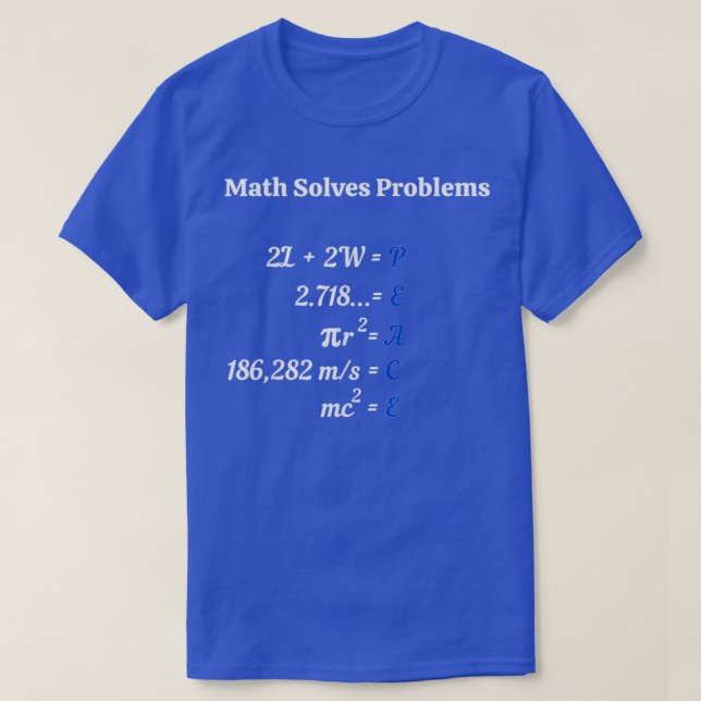 Camiseta A Matemática Resolve Problemas (Frente do Design)
