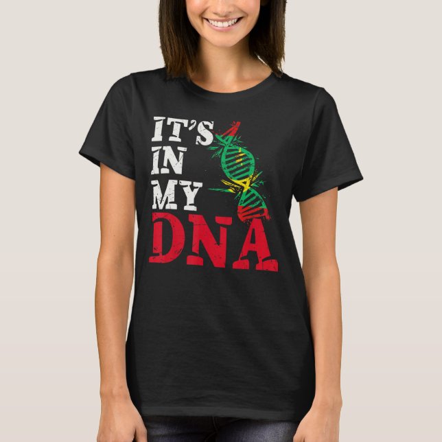 Camiseta A Mauritânia Está No Meu Dna, Bandeira Mauritana, (Frente)