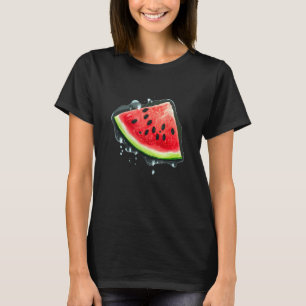 Camiseta A melancia na barra de água do verão