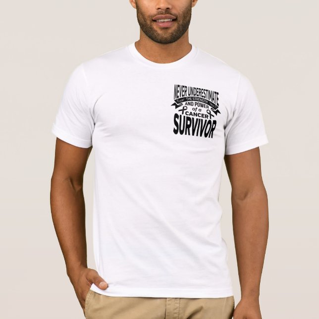 Camiseta A melanoma nunca subestima a força (Frente)