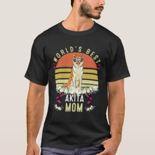 Camiseta A Melhor Akita Mãe Cachorro Do Mundo Engraçado