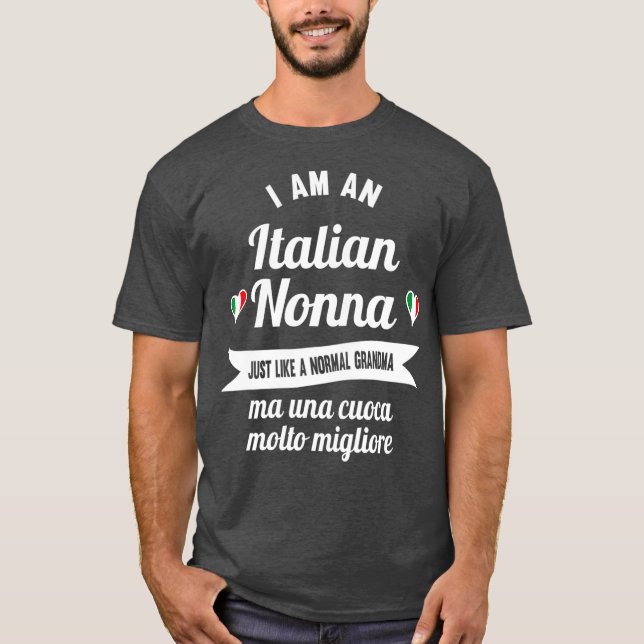 Camiseta A melhor avó italiana de Excelente nonna e (Frente)