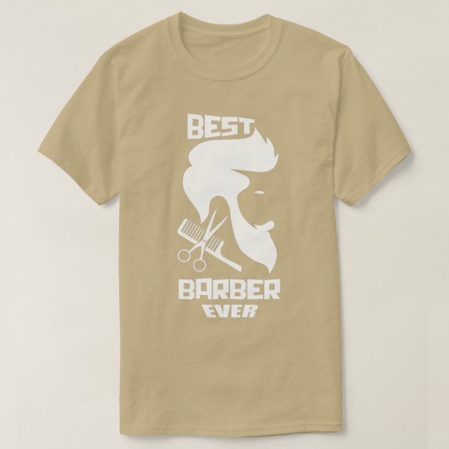 Camiseta A melhor barbeiro de todos os Design de Hairstylis (Frente do Design)