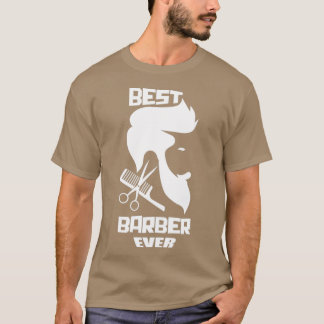 Camiseta A melhor barbeiro de todos os Design de Hairstylis