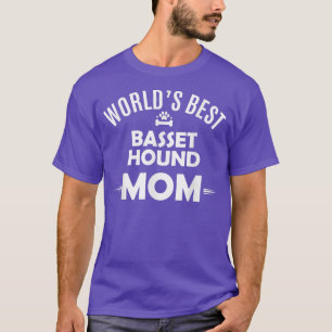 Camiseta A melhor base do mundo, mãe    TBasset Hound Dog O
