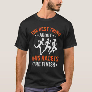Camiseta A Melhor Coisa Sobre Esta Corrida É O Triatlo Fina