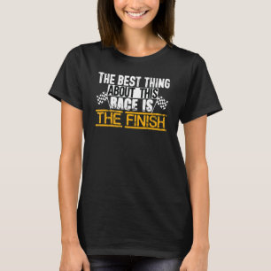 Camiseta A Melhor Coisa Sobre Esta Corrida É O Triatlo Fina