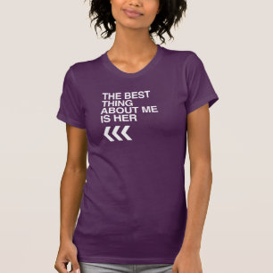 CAMISETA A MELHOR COISA SOBRE MIM É A SUA DIREITA - BRANCA