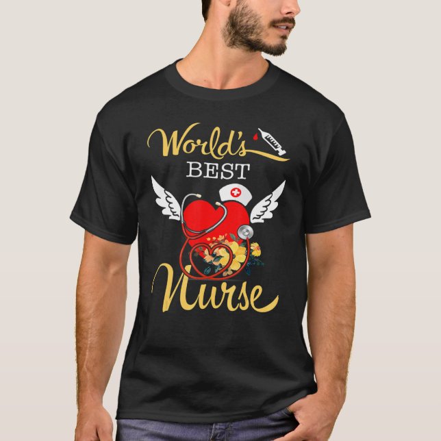 Camiseta A Melhor Enfermeira Do Mundo Para Enfermagem De Fo (Frente)