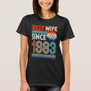 Camiseta A Melhor Esposa Desde 1983 Casou-Se Com O Marido F
