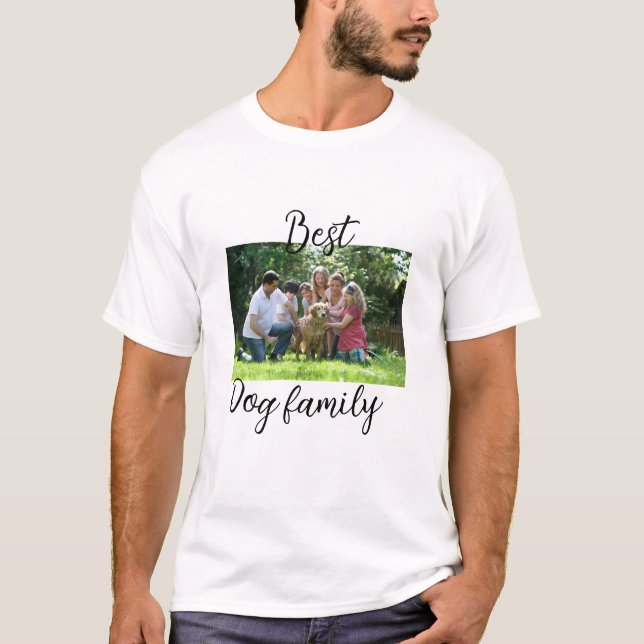 Camiseta A melhor família de cachorros mãe pai animal de es (Frente)