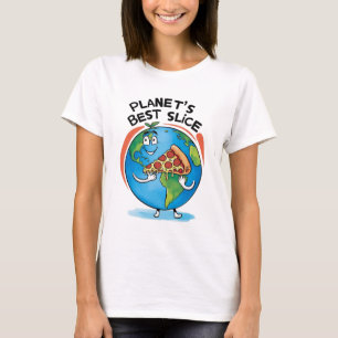 Camiseta "A Melhor Fatia do Planeta: Terra com Pizza T-shir
