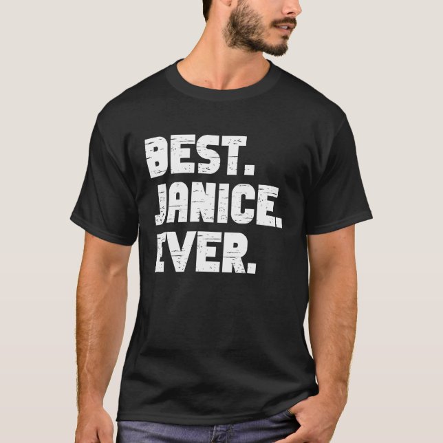 Camiseta A Melhor Janice Alguma Vez Popular Nomes De Nascim (Frente)