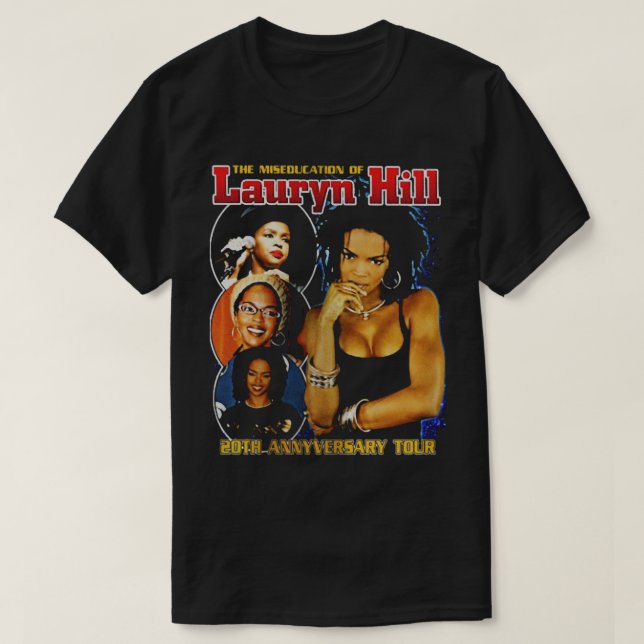 Camiseta A Melhor Lauryn Excelente Hil Garçonete Para Rappe (Frente do Design)