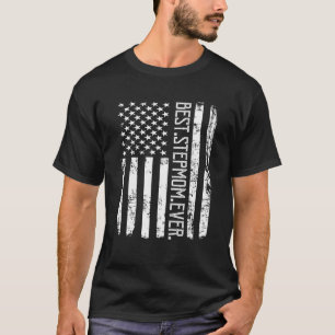 Camiseta A melhor madrasta de sempre Vintage, bandeira amer