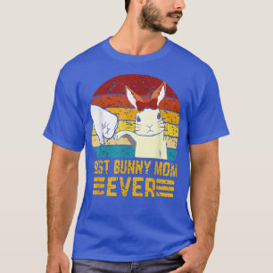 Camiseta A melhor mãe de coelhinho, mãe de estilo bordado m