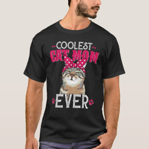 Camiseta A Melhor Mãe de Gato Mais Legal de Todas Mãe de G