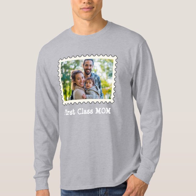 Camiseta A melhor mãe de primeira classe do MOM para fotos  (Frente)