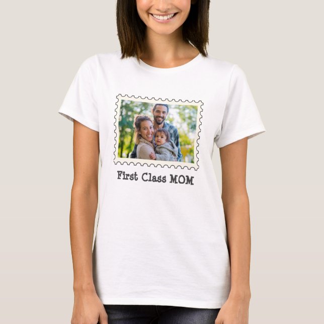 Camiseta A melhor mãe de primeira classe do MOM para fotos  (Frente)