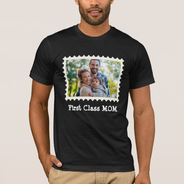 Camiseta A melhor mãe de primeira classe do MOM para fotos  (Frente)