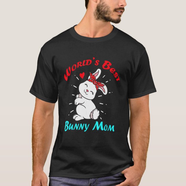 Camiseta A melhor mãe de roupas do mundo Páscoa bonita (Frente)