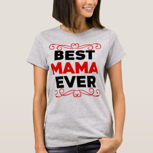 Camiseta A melhor mãe de sempre, vermelha e preta
