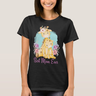 Camiseta A Melhor Mãe de Todos os Tempos Adorável Girafa Be