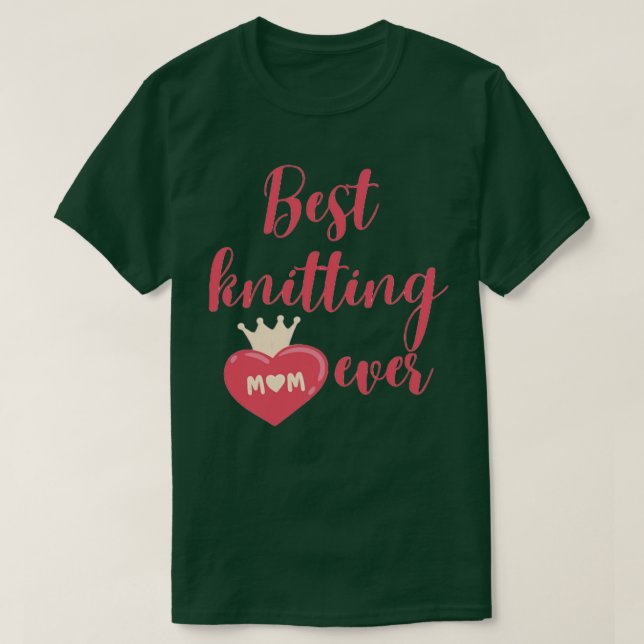 Camiseta A melhor mãe de tricô de 581 (Frente do Design)
