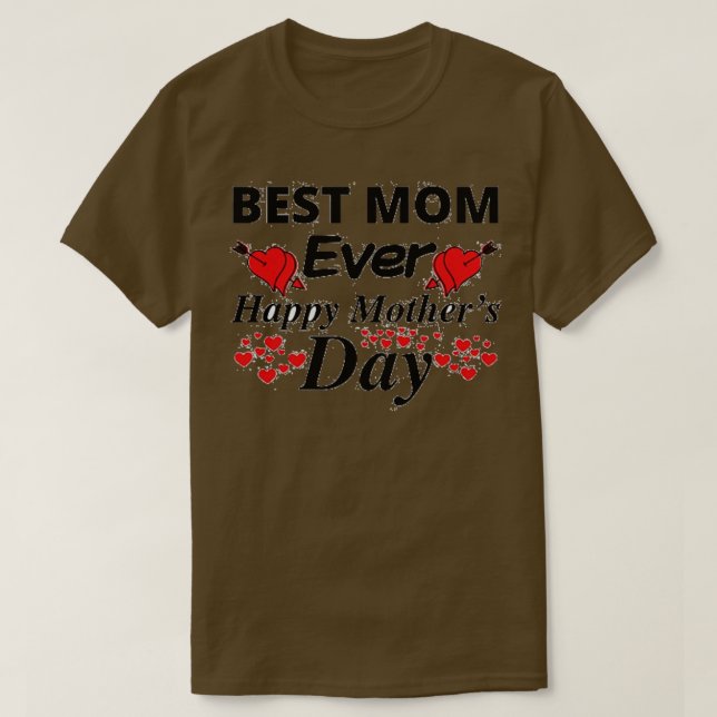 Camiseta A Melhor Mãe Do feliz dia de as mães (Frente do Design)