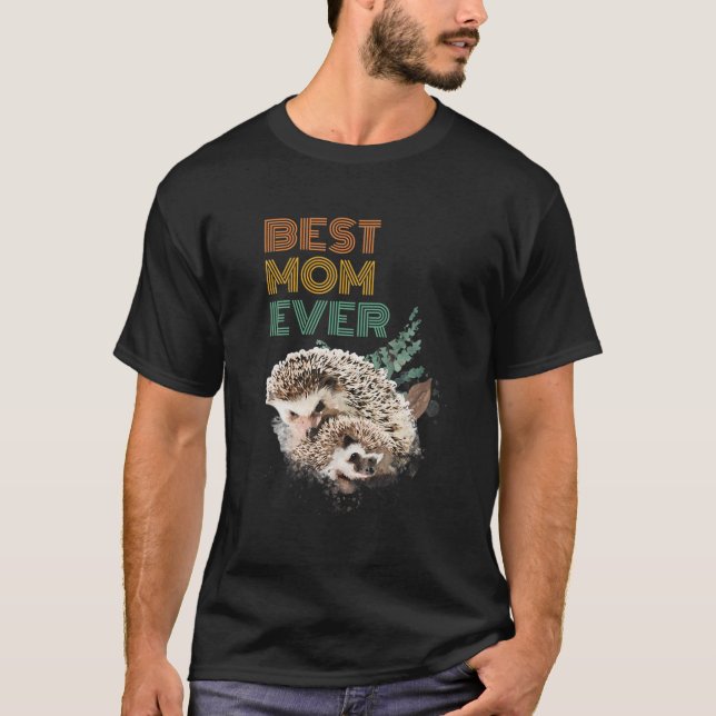 Camiseta A melhor mãe, mãe de Hedgehog. (Frente)
