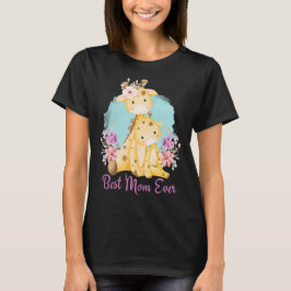 Camiseta A melhor mãe, mãe linda, querida, girafa e mãe