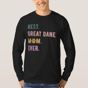 Camiseta A melhor mãe moça é dono de cães, grande dinamarqu